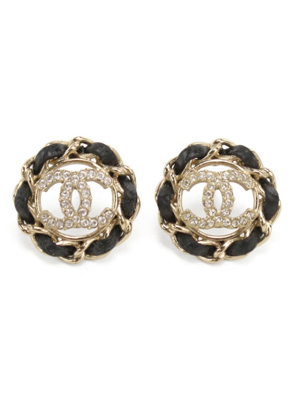 Chanel Cc Logo Earrings Gold-Tone Metal #347180C93B